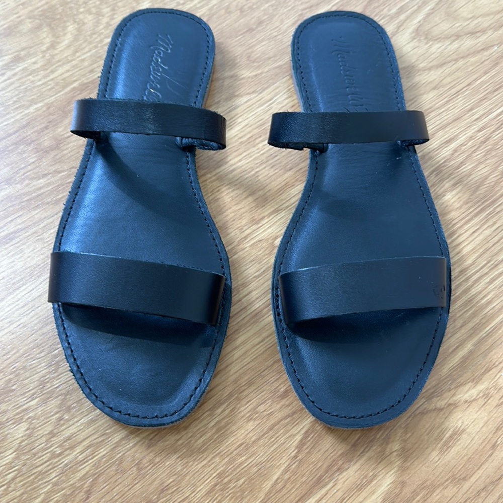 The Boardwalk Double-Strap Slide Sandal in Leather